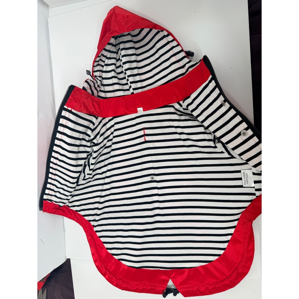 Dog Raincoat Medium Waterproof Red Hooded Jacket Reflective Lined Pet Coat - Picture 2 of 15